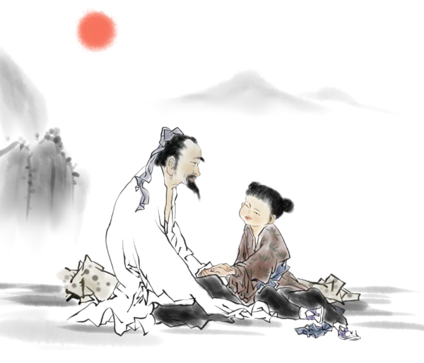 【PNG素材网-png.mixinnet.cn】手绘中医医生人物古代名医采药中医文化PNG高清透明[3500x3000]