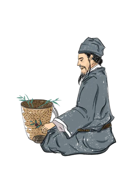 【PNG素材网-png.mixinnet.cn】手绘中医医生人物古代名医采药中医文化PNG高清透明[2048x2732]