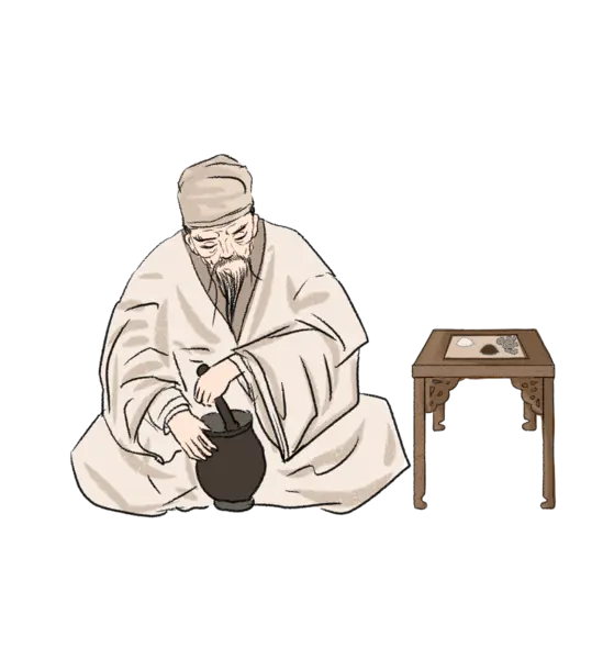 【PNG素材网-png.mixinnet.cn】手绘中医医生人物古代名医采药中医文化PNG高清透明[2048x2199]