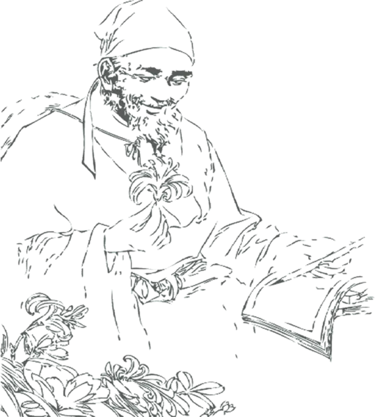 【PNG素材网-png.mixinnet.cn】手绘中医医生人物古代名医采药中医文化PNG高清透明[963x1071]