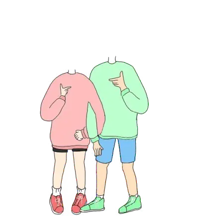 【PNG素材网-png.mixinnet.cn】无头情侣人物透明PNG（398x435）