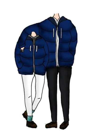 【PNG素材网-png.mixinnet.cn】无头情侣人物透明PNG（395x575）