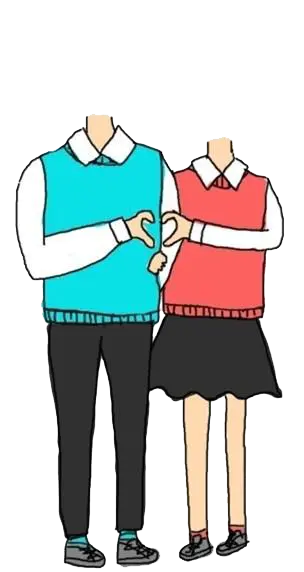 【PNG素材网-png.mixinnet.cn】无头情侣人物透明PNG（304x572）