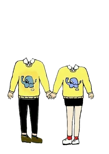 【PNG素材网-png.mixinnet.cn】无头情侣人物透明PNG（382x538）