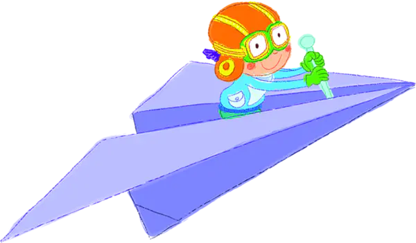 【PNG素材网-png.mixinnet.cn】卡通纸飞机[972x569]