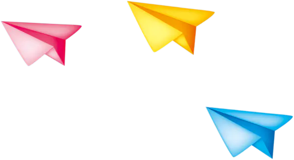 【PNG素材网-png.mixinnet.cn】卡通纸飞机[1076x586]