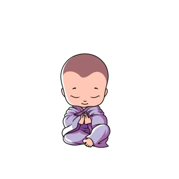 【PNG素材网-png.mixinnet.cn】打坐的小和尚
