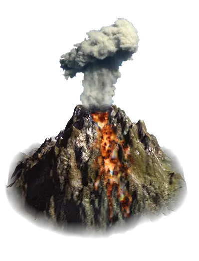 【PNG素材网-png.mixinnet.cn】火山喷发透明png素材