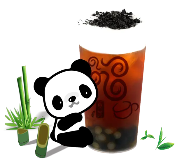 【PNG素材网-png.mixinnet.cn】熊猫奶盖茶