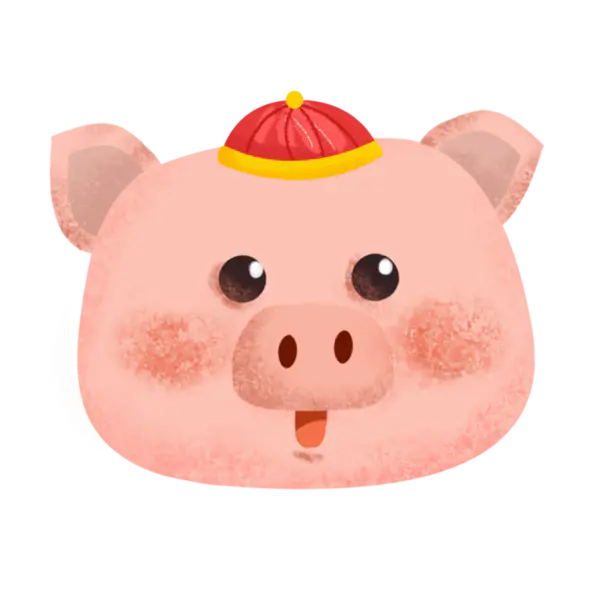 【PNG素材网-png.mixinnet.cn】手绘小猪PNG下载
