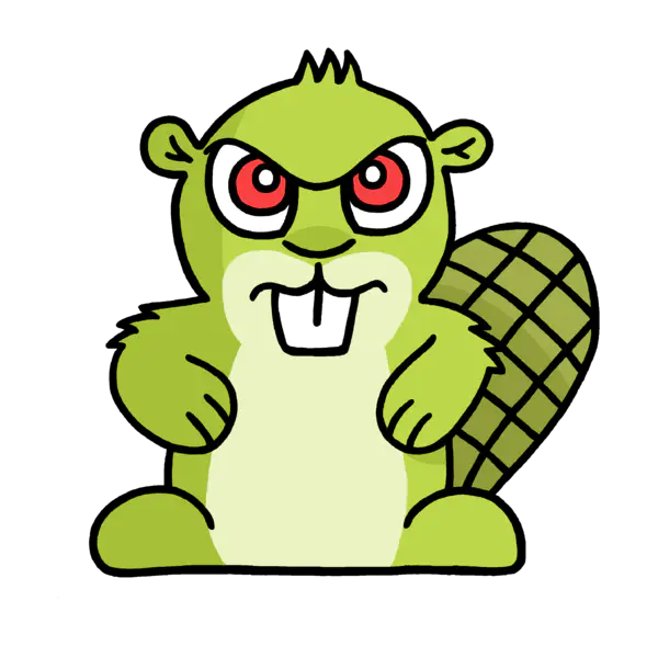 【PNG素材网-png.mixinnet.cn】Adsy Beaver吉祥物透明PNG