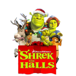 【PNG素材网-png.mixinnet.cn】shrek史瑞克全家过圣诞节