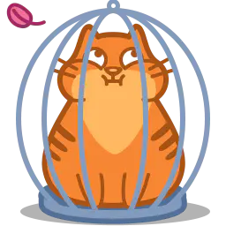 【PNG素材网-png.mixinnet.cn】笼子里的猫