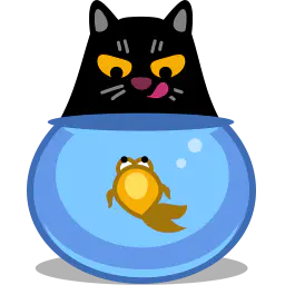 【PNG素材网-png.mixinnet.cn】猫和金鱼图片