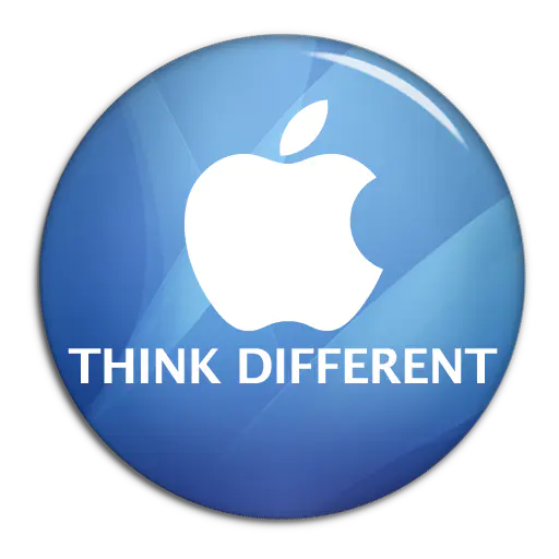 【PNG素材网-png.mixinnet.cn】苹果徽章thinkdifferent