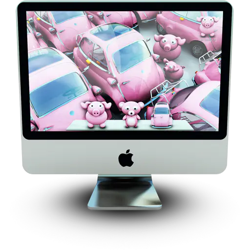 【PNG素材网-png.mixinnet.cn】Pink-iMac