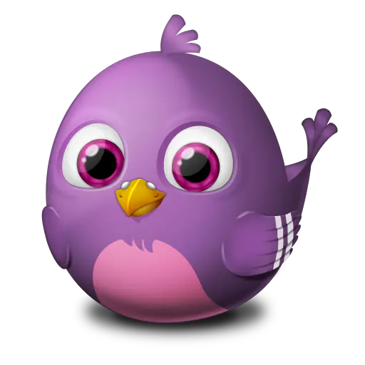 【PNG素材网-png.mixinnet.cn】pidgin紫色小鸟