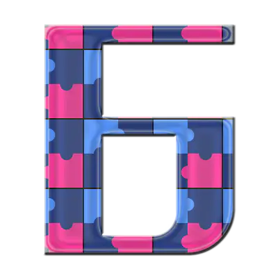 【PNG素材网-png.mixinnet.cn】拼接数字6
