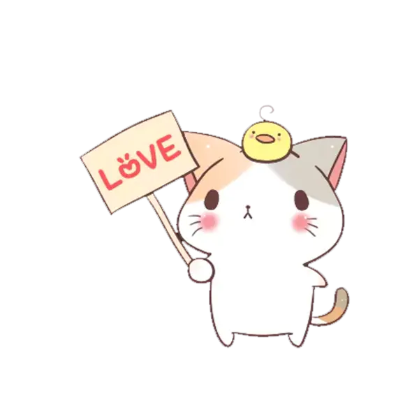 【PNG素材网-png.mixinnet.cn】爱你的小猫咪(800x800)