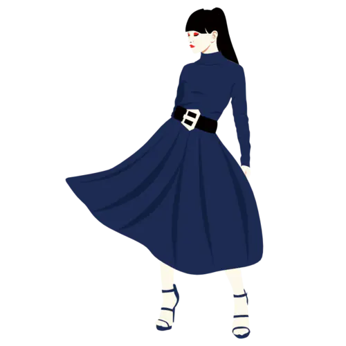 扁平插画-女性元素