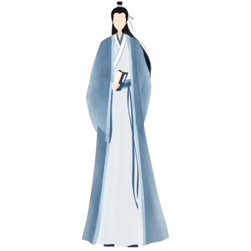 【PNG素材网-png.mixinnet.cn】手绘-古风人物插画贴纸5