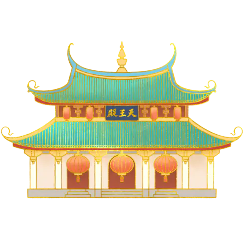 中国风建筑天王殿