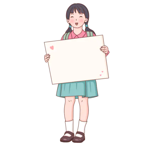 【PNG素材网-png.mixinnet.cn】手绘-人物举牌动作贴纸10