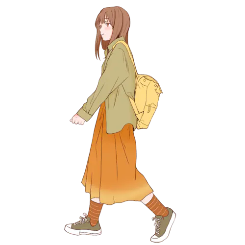 少女元素人物插画