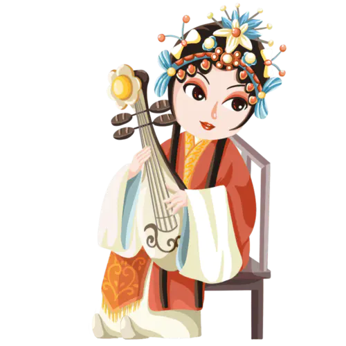 【PNG素材网-png.mixinnet.cn】手绘-Q版京剧人物贴纸2