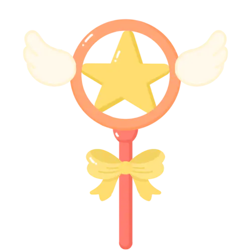 【PNG素材网-png.mixinnet.cn】手绘-六一儿童节装饰贴纸-魔法棒
