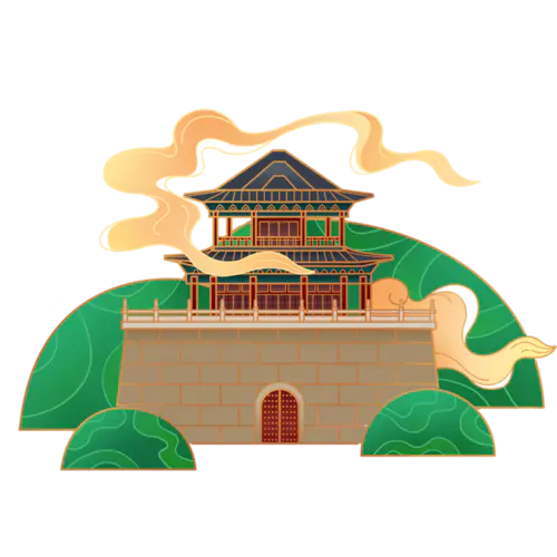 【PNG素材网-png.mixinnet.cn】中国风-国潮建筑元素插画7