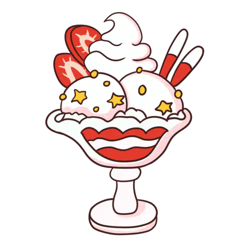 【PNG素材网-png.mixinnet.cn】手绘-流行色描边美食元素贴纸1