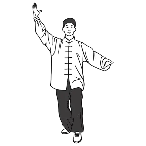 【PNG素材网-png.mixinnet.cn】手绘-武术线稿人物贴纸3