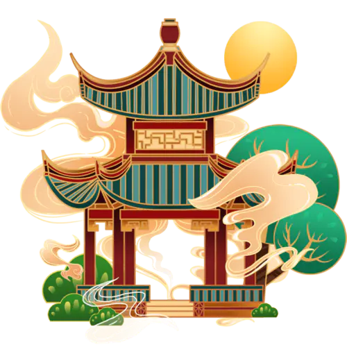 中国风-国潮建筑元素插画2