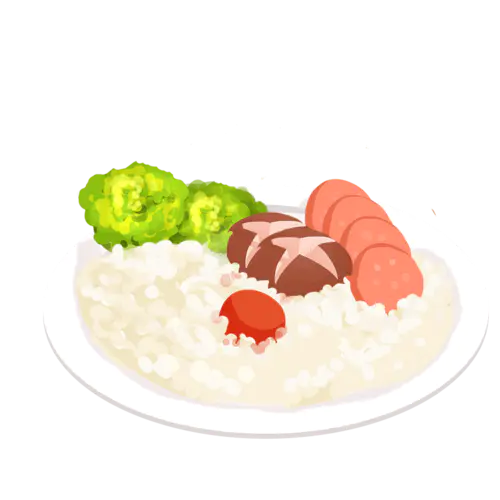 手绘-美食元素贴纸