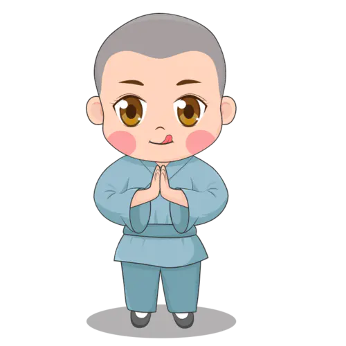 【PNG素材网-png.mixinnet.cn】卡通-可爱小和尚元素1