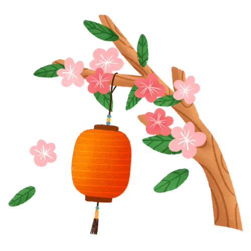 手绘风-中秋节贴纸-灯笼