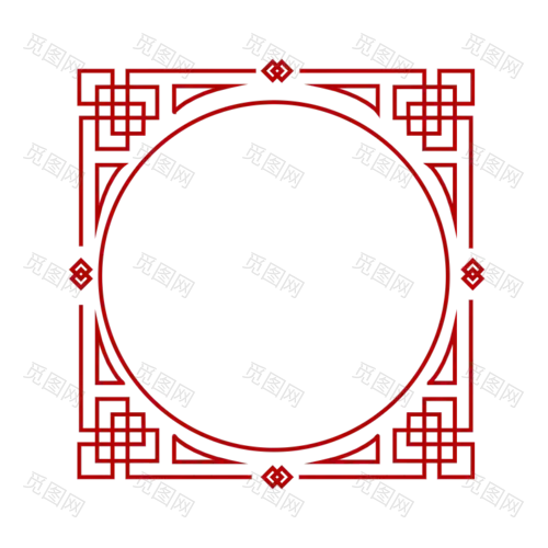 扁平中国风传统边框元素8
