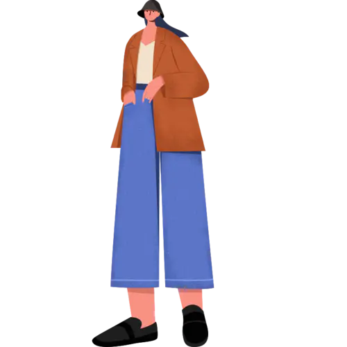 手绘人物插画-女孩