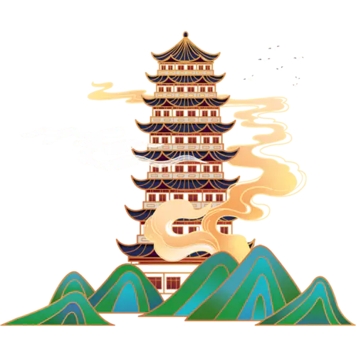 中国风-国潮建筑元素插画10