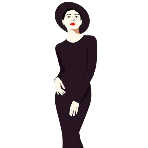 扁平插画-女性元素