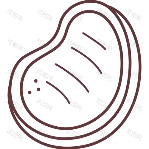 食品生鲜行业icon线性扁平-肉