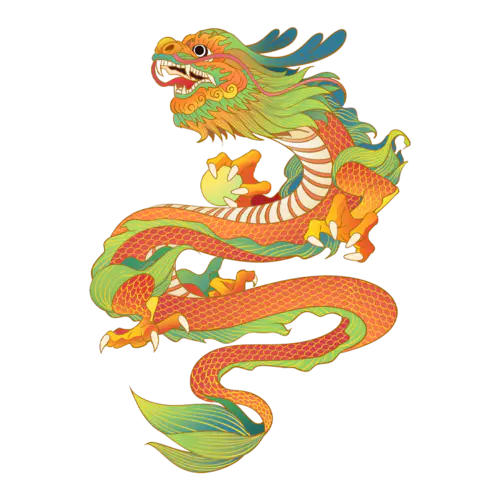龙年春节新年过年新春生肖龙元素
