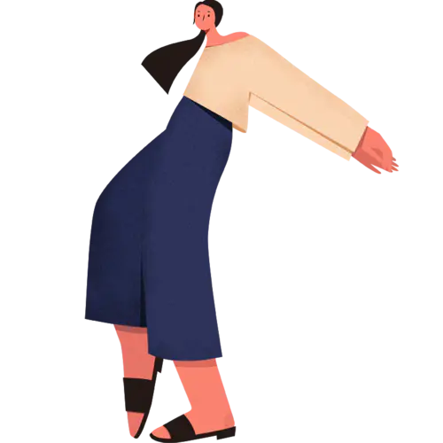 手绘人物插画-女孩