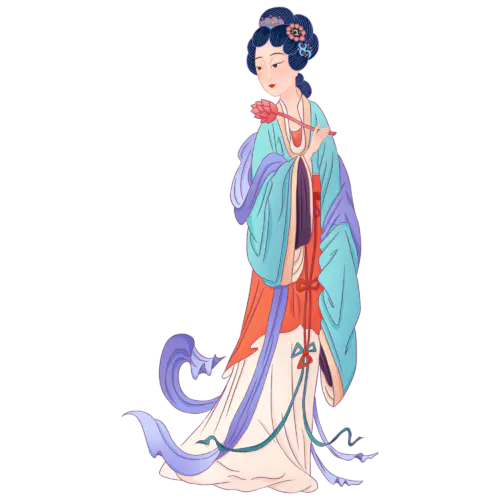 高质量插画-国潮细线白描