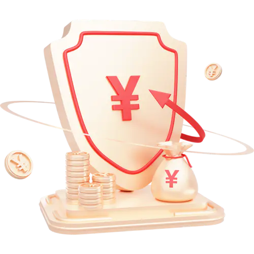 金融理财保险3D立体C4D金币组合元素