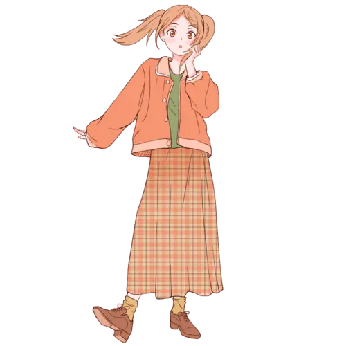 少女元素人物插画