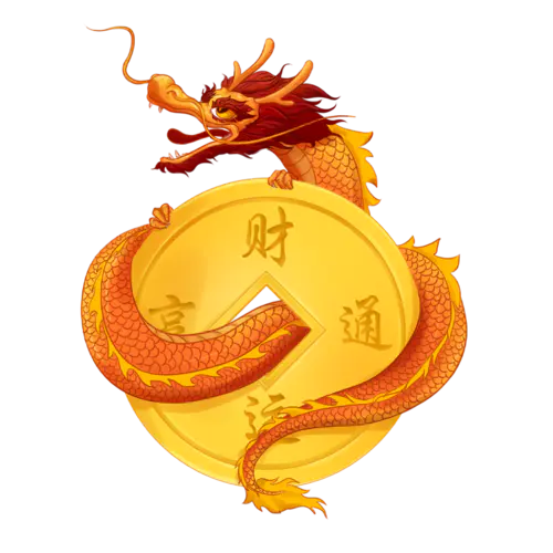 龙年春节新年过年新春生肖龙元素
