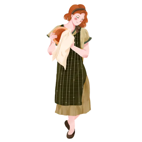 手绘-女性元素人物插画5