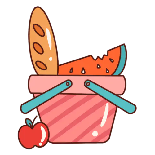 【PNG素材网-png.mixinnet.cn】手绘-野餐元素氛围贴纸-食物